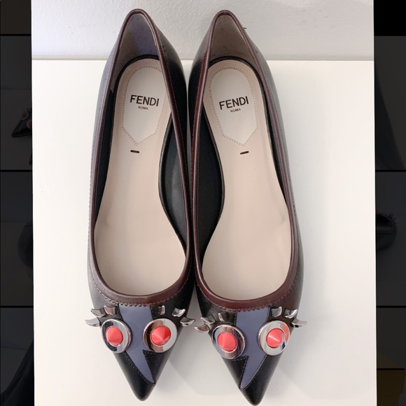 fendi monster flats